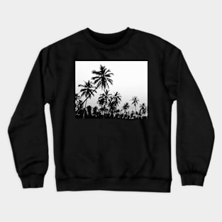 Tropical landscape palms, Sky, Nature print Crewneck Sweatshirt